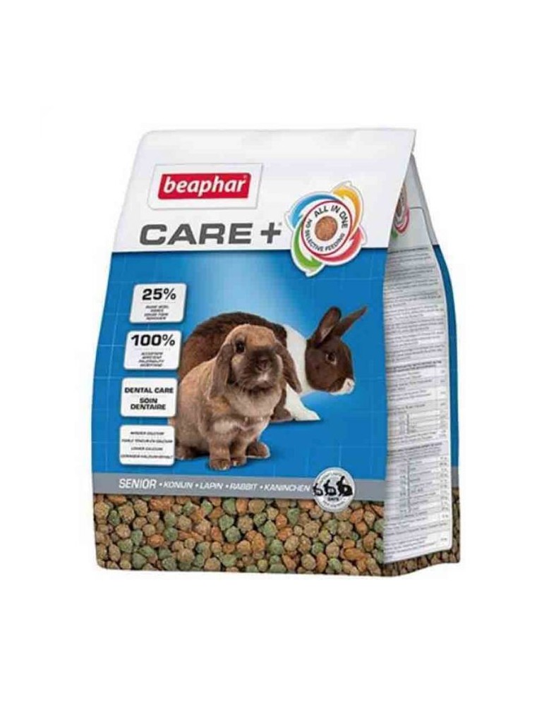 Sac d'alimentation pour lapin senior  Care+ de 1,5 kg