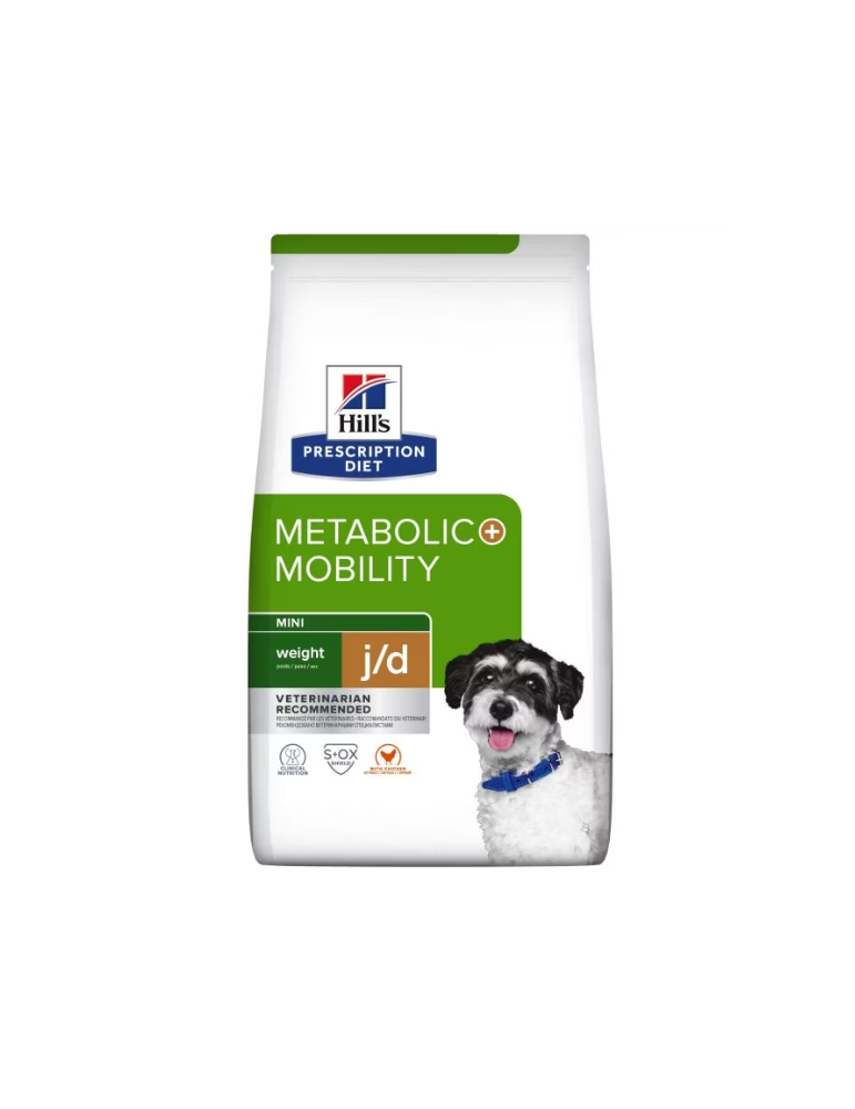 Sac de croquettes pour chien Hill's Prescription J/D Metabolic Mobility Mini de 3kg