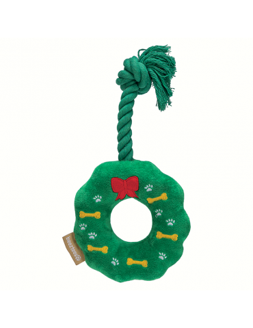 Peluche Couronne de Noël verte