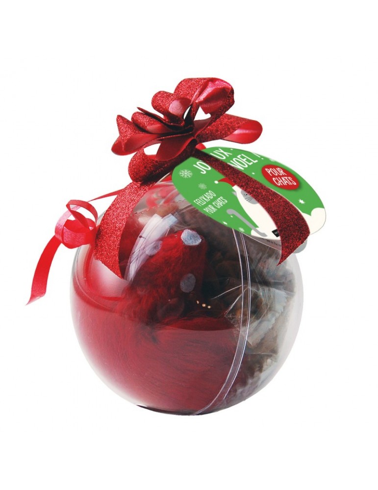 Boule de Noël Féli Kado pour Chat WOUAPY