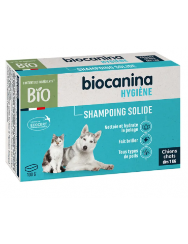 Boîte de shampooing solide biocanina