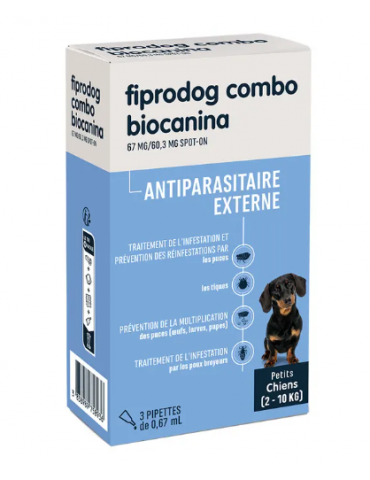 Boîte de fiprodog combo pour petit chien