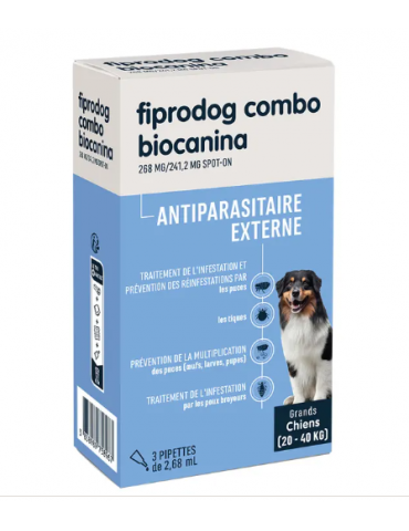 Boîte de fiprodog combo pour grand chien