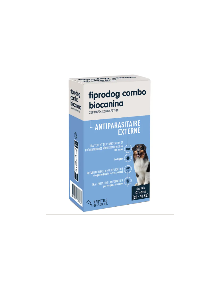 Boîte de fiprodog combo pour grand chien