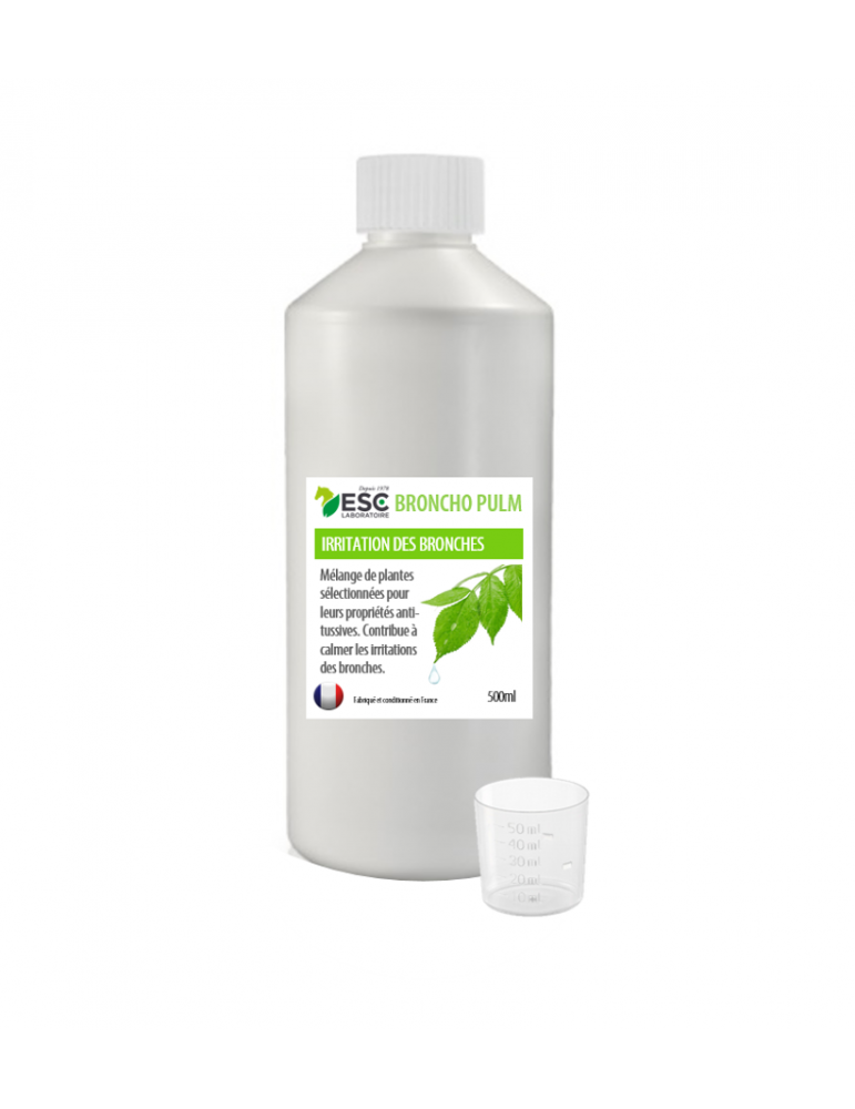 Bouteille de broncho pulm 500 ml avec bouchon doseur