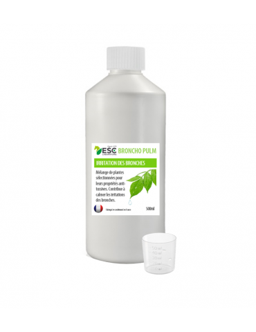 Bouteille de broncho pulm 500 ml avec bouchon doseur