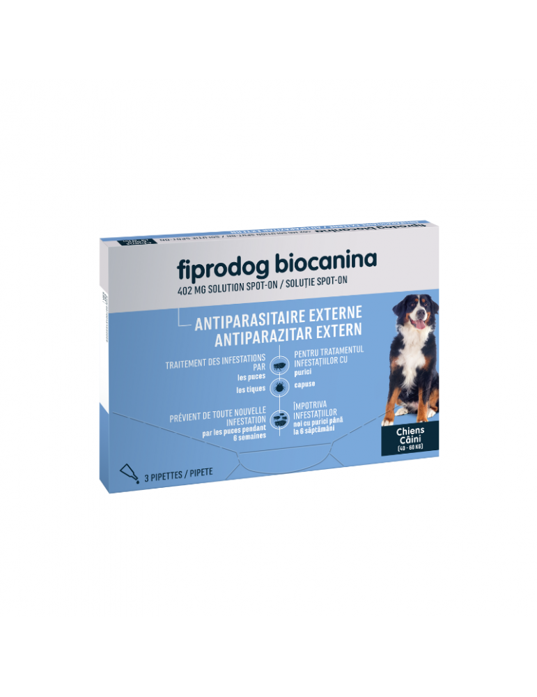 Boîte de fiprodog biocanina pour très grand chien