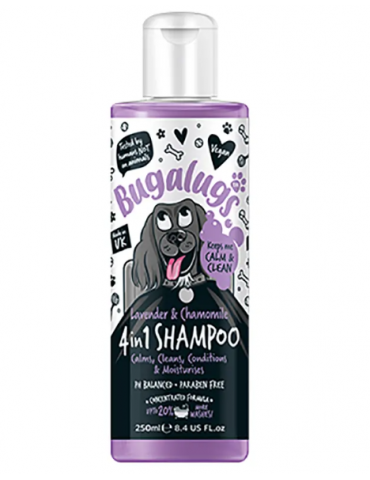 Bouteille de Shampoing Bugalugs 4 en 1 Lavande & Camomille 250 ml