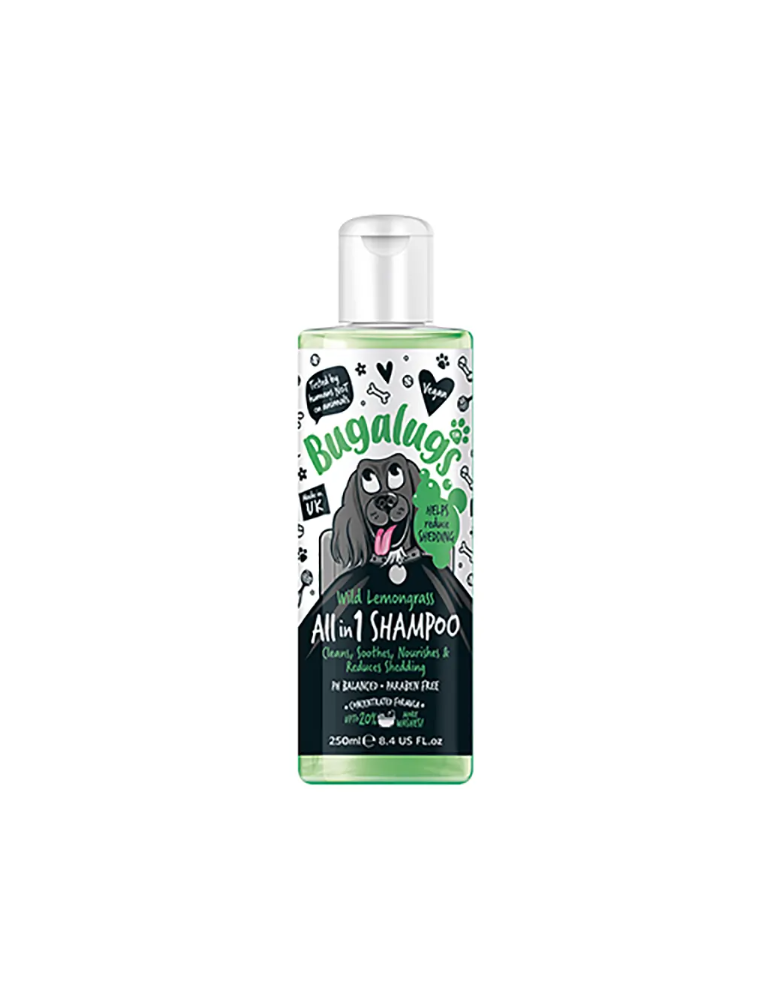 Bouteille de Shampoing Bugalugs tout en 1 Citronnelle Sauvage 250 ml