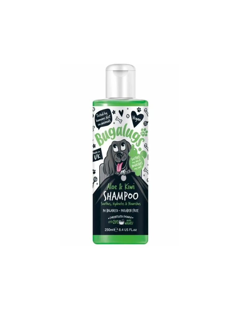 Bouteille de Shampoing Bugalugs  Aloe et Kiwi 250 ml